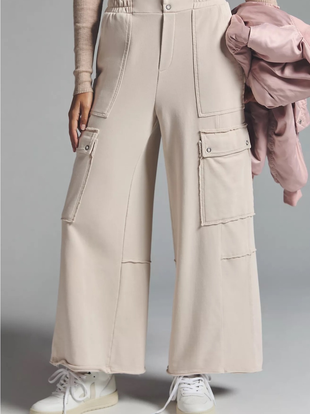 Daily Practice by Anthropologie utilityWide Leg Pants  - small beige